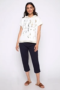 Foil print hoodie