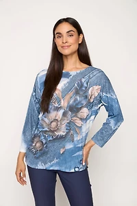 Floral Print Knit Top