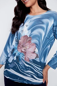 Floral knit top