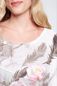 La tunique fleuri avec lurex