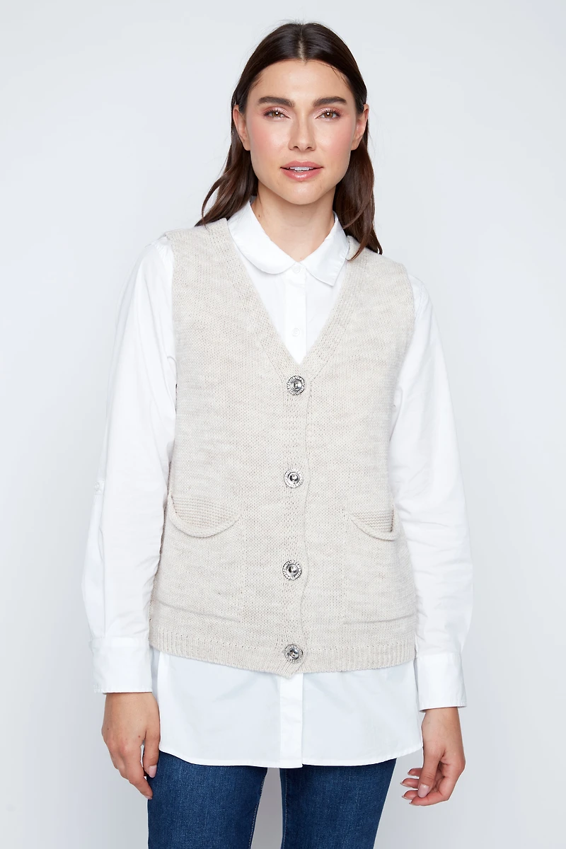 Button front vest