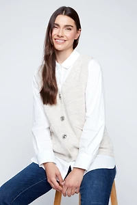 Button front vest