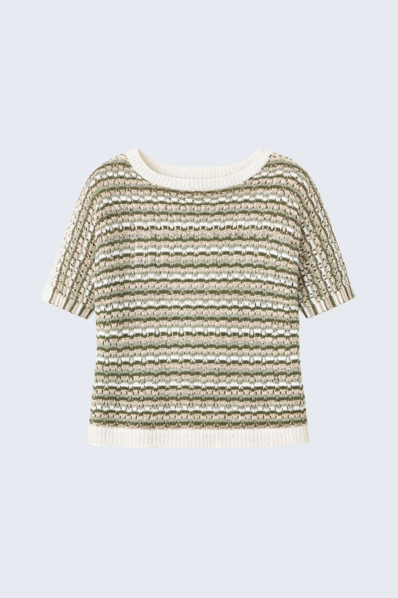 Stripe crochet sweater