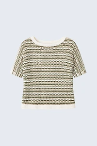 Stripe crochet sweater