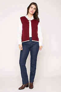 Tie Front Knit Vest