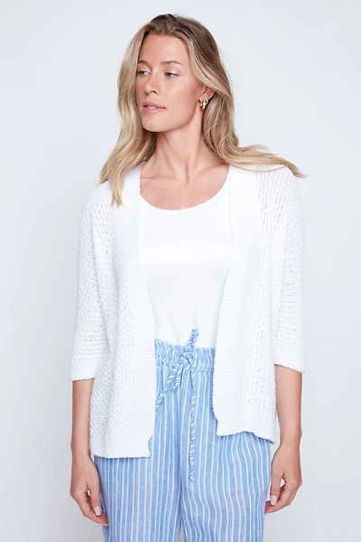 Cotton blend cardigan