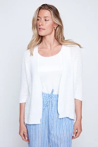 Cotton blend cardigan