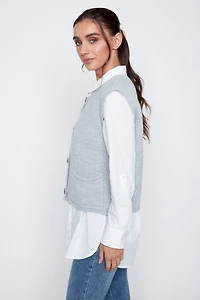 Le gilet côtelé avec poches