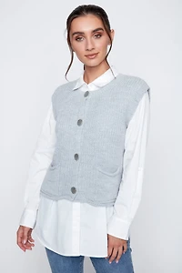 Le gilet côtelé avec poches