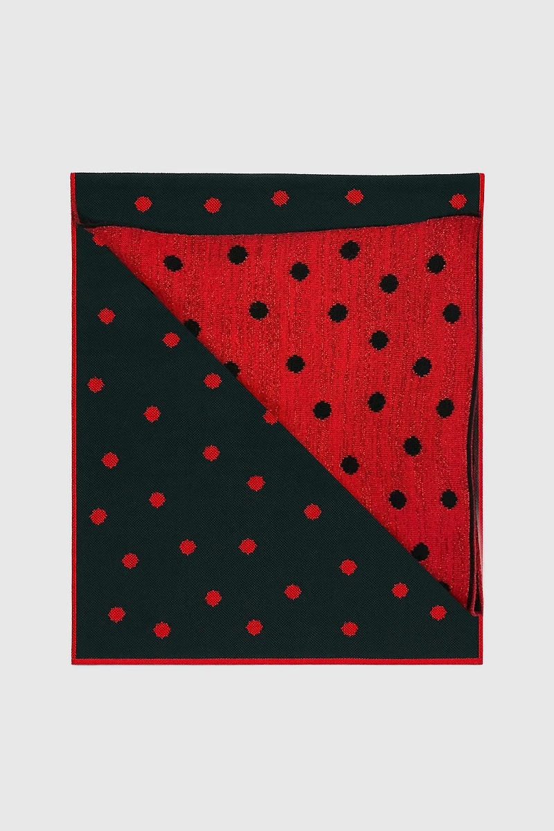 Dot print scarf