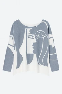 Picasso face sweater