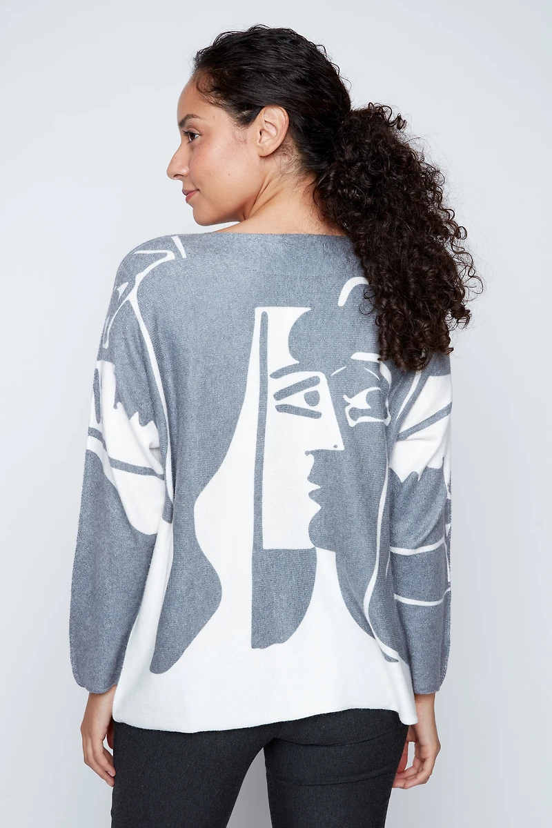 Picasso face sweater