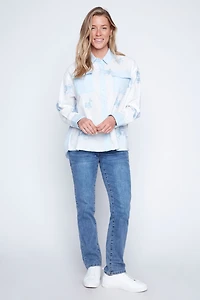 La blouse en coton à broderies florales