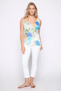 Floral print sweater