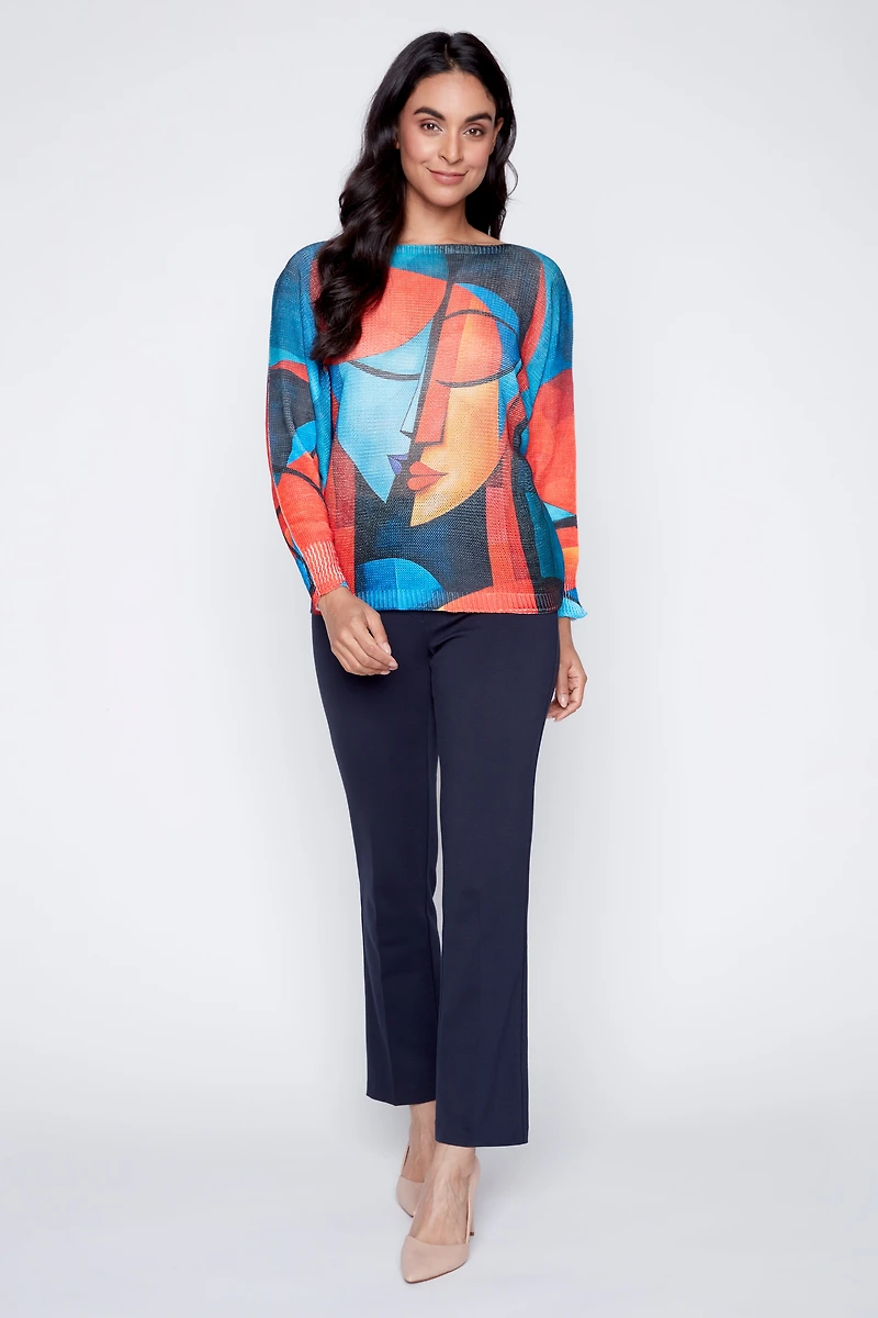 Abstract Picasso face sweater