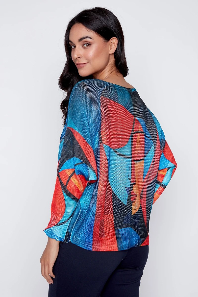 Le pull abstrait avec visage de Picasso