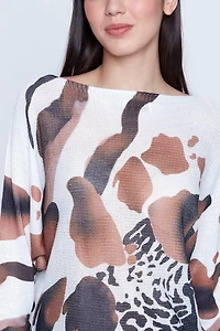 Le pull à imprimé animalier
