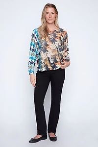 Cats print knit sweater