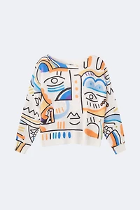 Le pull à imprimé Picasso