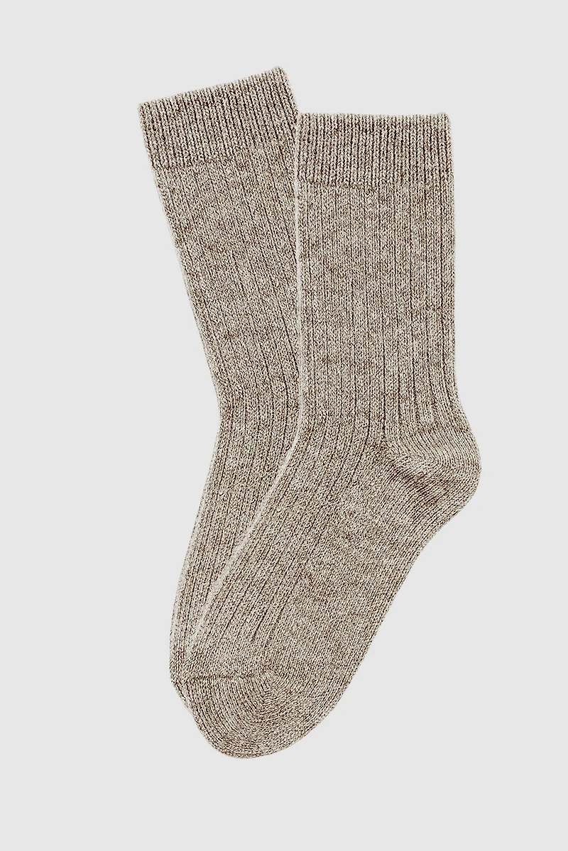 Solid cashmere blend socks