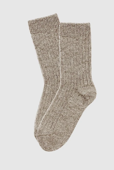 Solid cashmere blend socks