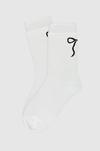 Back bow detail socks