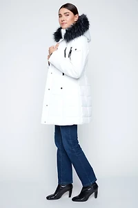 Fur hood puffer jacket