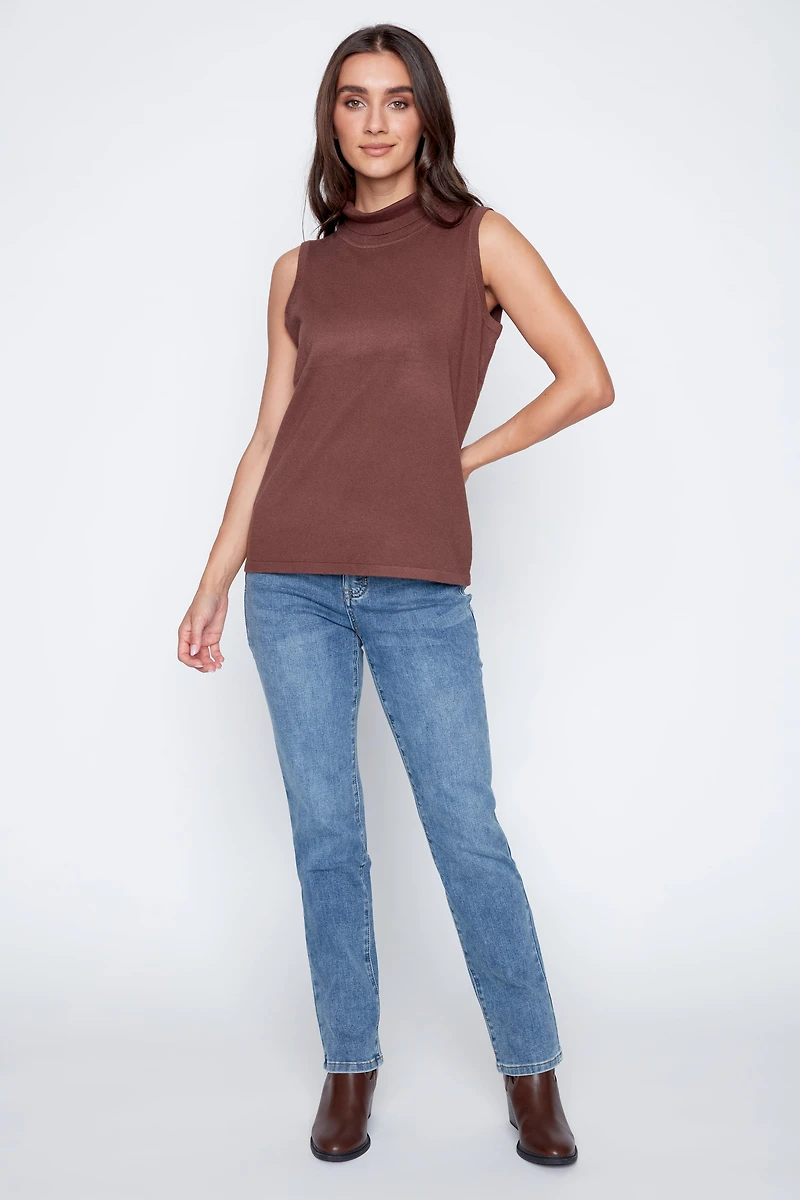 Soft knit solid turtleneck sweater