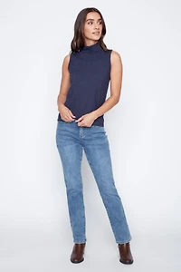 Soft knit solid turtleneck sweater