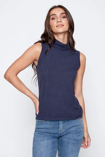 Soft knit solid turtleneck sweater