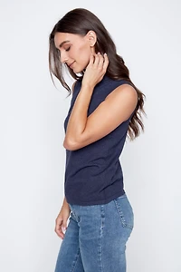 Soft knit solid turtleneck sweater