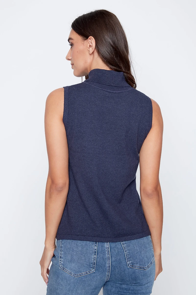 Soft knit solid turtleneck sweater