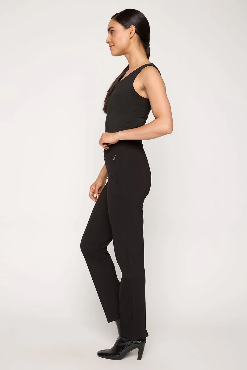 Straight Leg Pant With Side Zip Detail