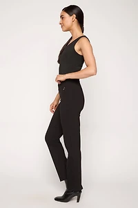 Straight Leg Pant With Side Zip Detail