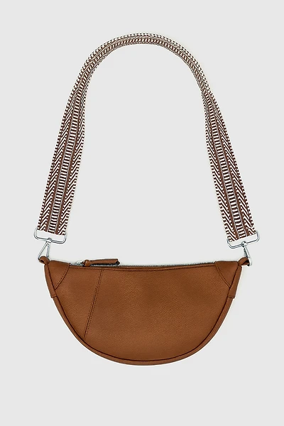 Side kick bag with printed strap