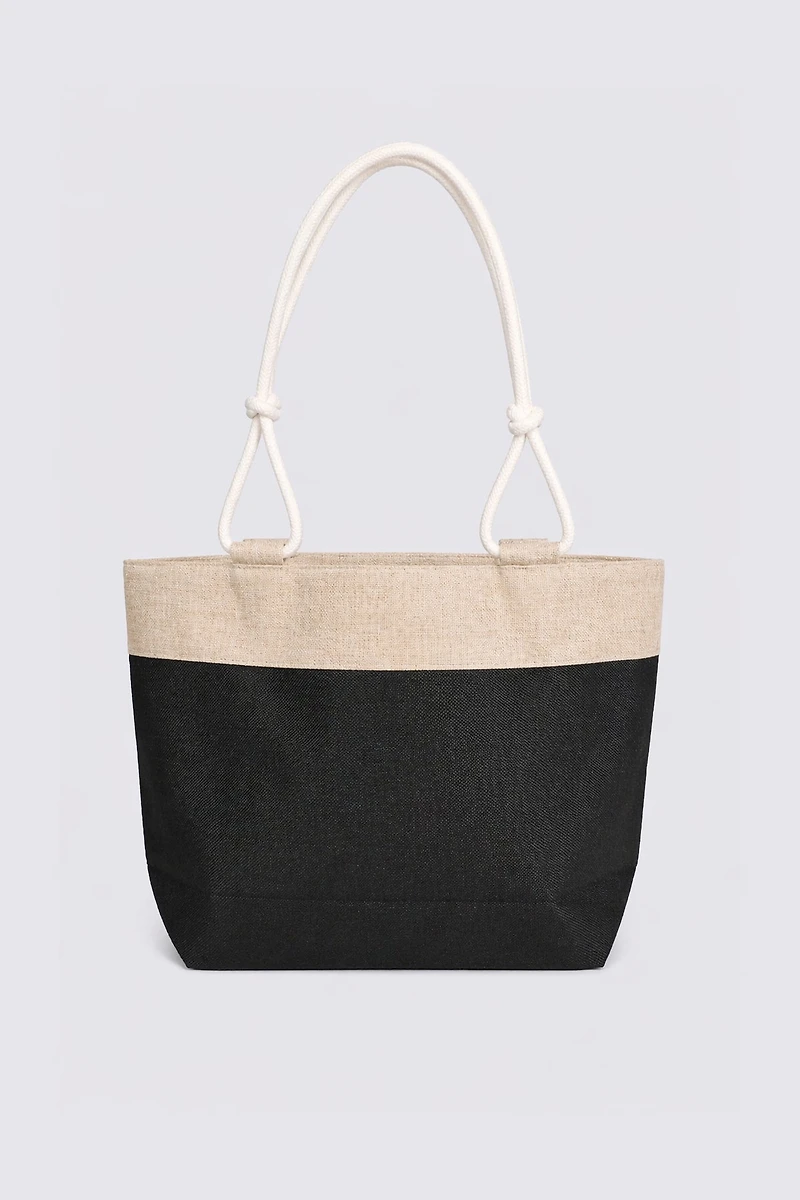 Seaside print tote bag