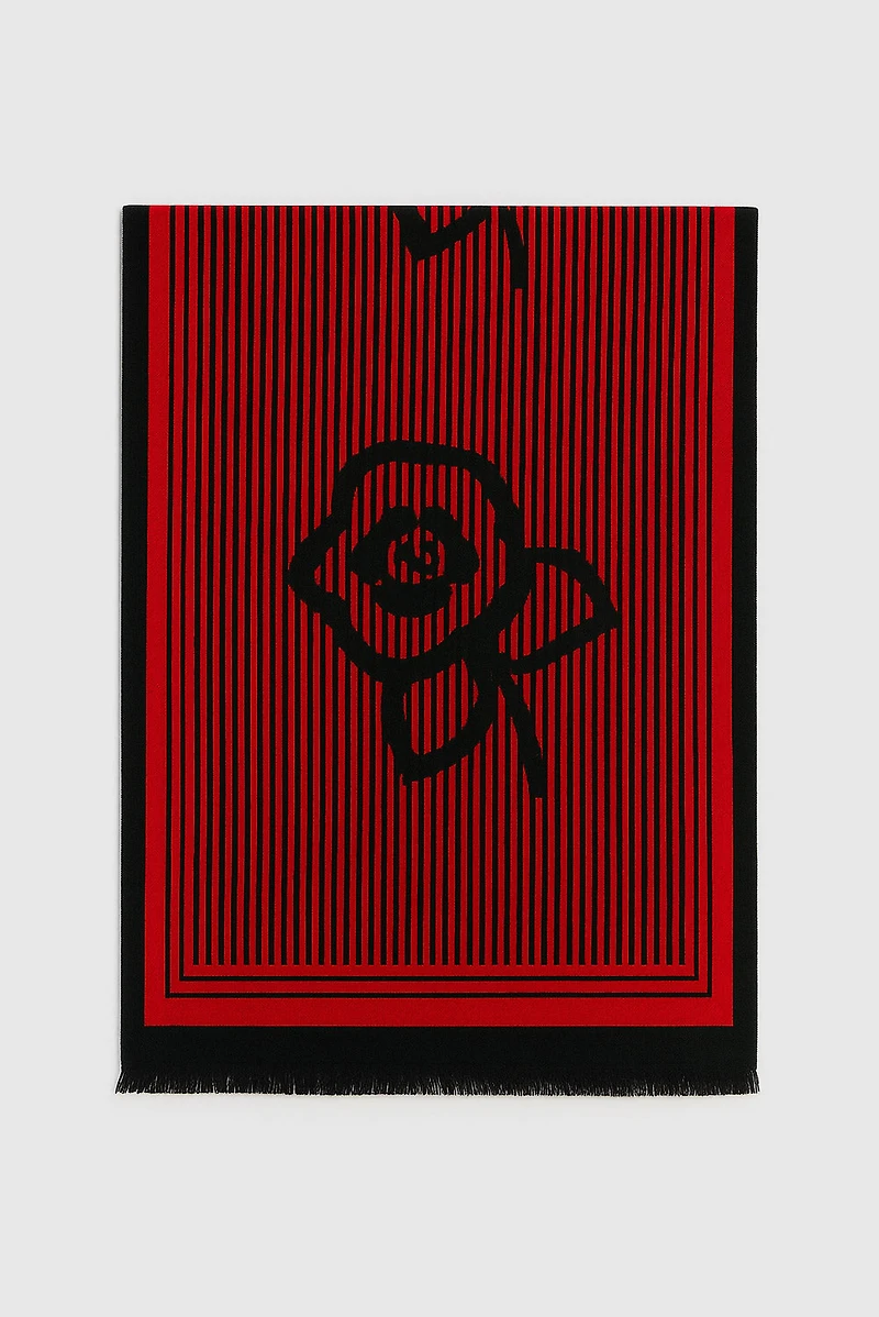 Big floral print scarf