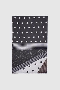 Dots with lurex print scarf