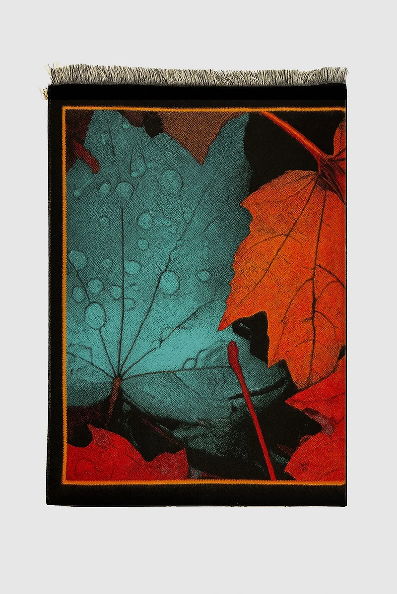 Maple leaf design scarf