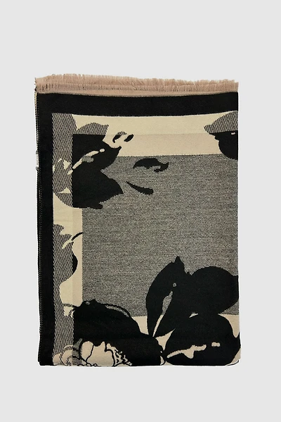 Large floral design scarf