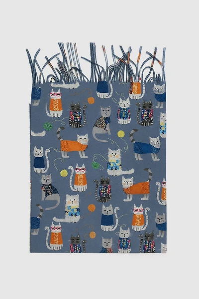 Colorful cats design scarf