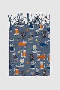 Colorful cats design scarf