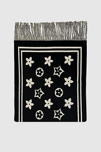 Modern floral print scarf