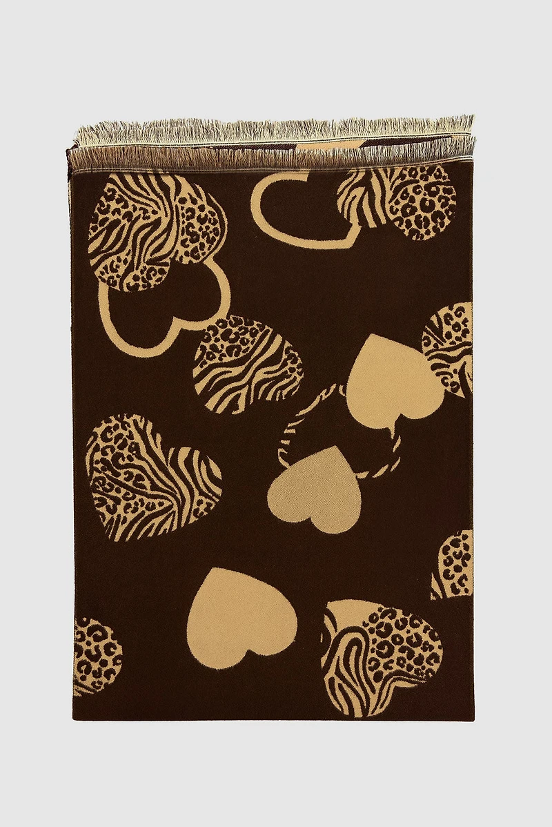 Assorted hearts scarf