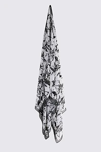Floral scarf with border