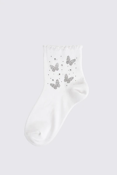 Les chaussettes papillon strass