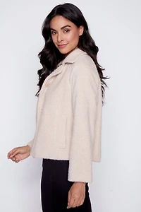 Le blazer à col cranté et cils