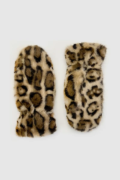 Faux fur animal mitt
