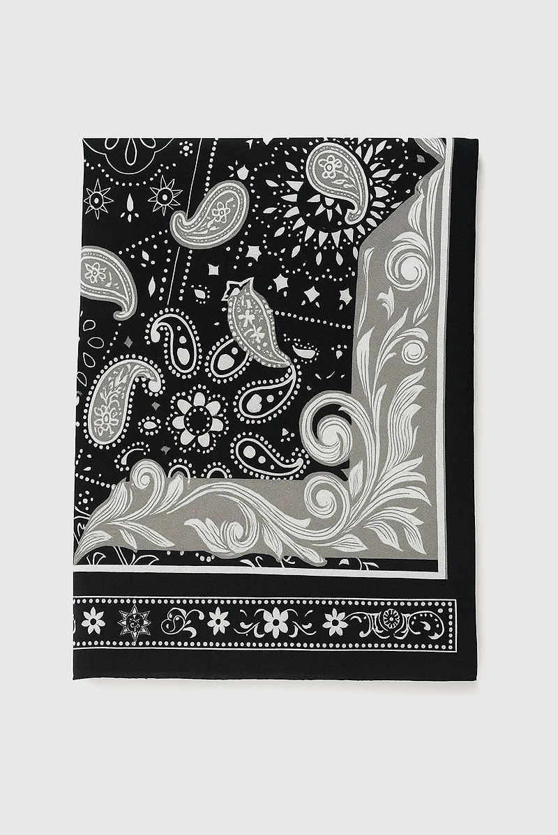Paisley print scarf