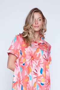Printed Tencel shirt dress